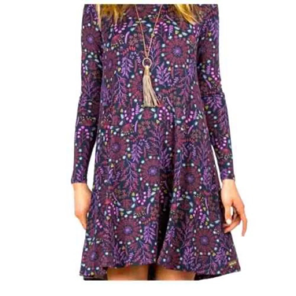 MATILDA JANE Navy Blue/Pink/Blue New Resolution Swing Style Dress, Size XL, GUC. - Picture 6 of 10